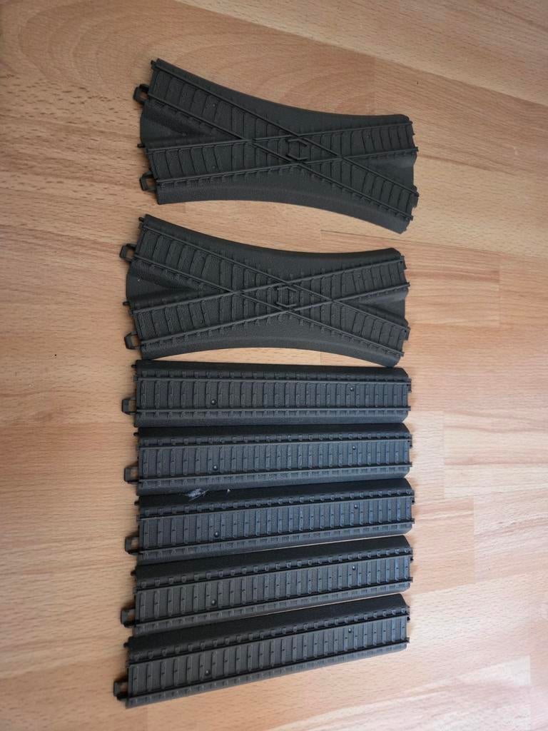 Märklin aanvullende baanstukken: rechte rails en kruisingen, Ophalen, Wisselstroom, Gebruikt, Rails