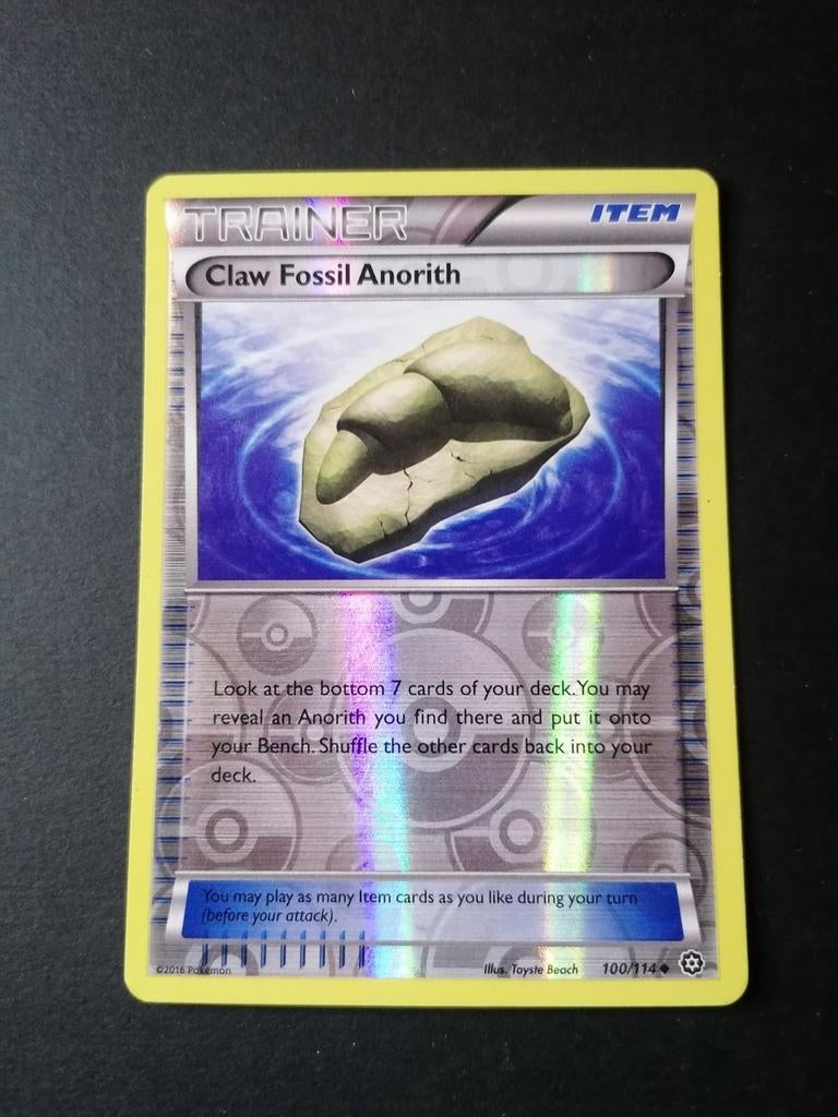 Claw Fossil Anorith - Reverse Holofoil Steam Siege 100/114, Ophalen of Verzenden, Zo goed als nieuw, Foil