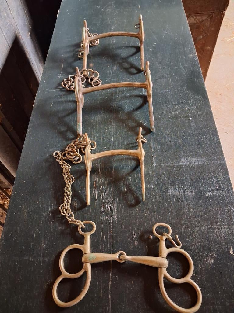 4 x bit/stang paard/pony koper, Ophalen, Gebruikt, Overige soorten