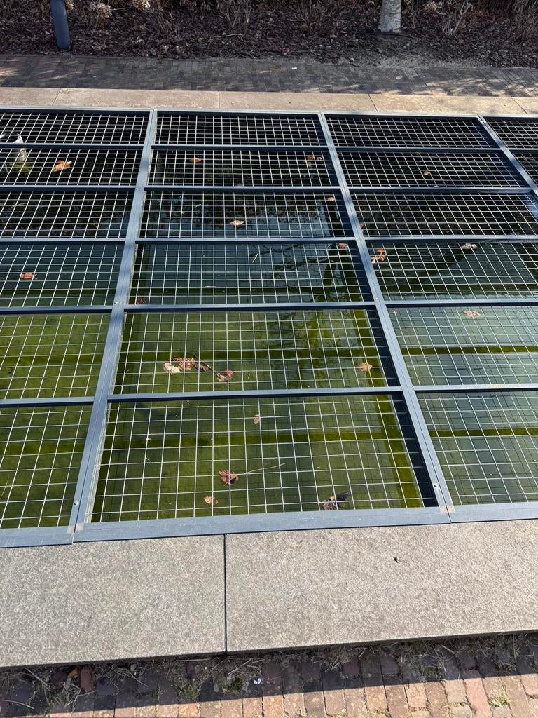 Panelen voor voliere of vijver, Ophalen, Gebruikt, Aluminium, Volière