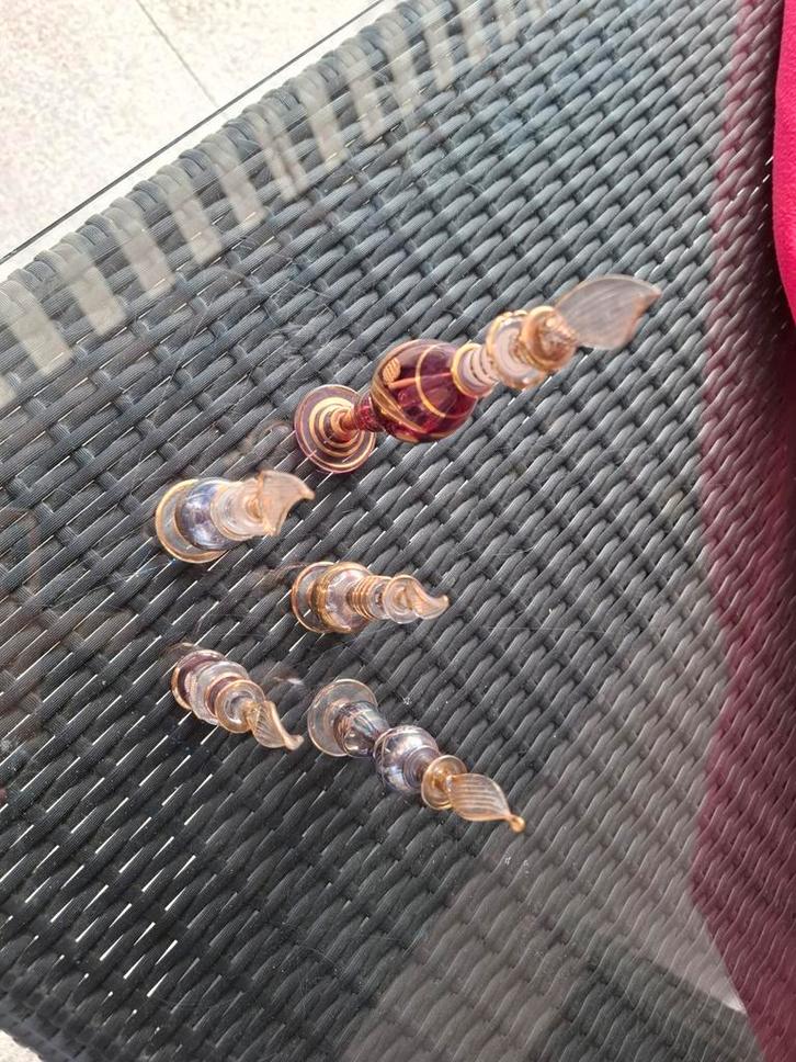 Set van 5 Egyptische parfumflesjes - Handgemaakt glas, Sieraden, Tassen en Uiterlijk, Uiterlijk | Parfum, Gebruikt, Ophalen of Verzenden