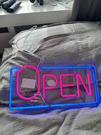 Neon LED 'OPEN' bord - Roze en Blauw, Huis en Inrichting, Lampen | Overige, Ophalen, Nieuw, Modern, Neon, Reclame