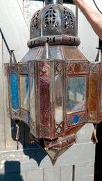 Oude Moorse Arabische lamp met fitting. Marokkaans, Huis en Inrichting, Lampen | Hanglampen, Ophalen, Glas, Minder dan 50 cm