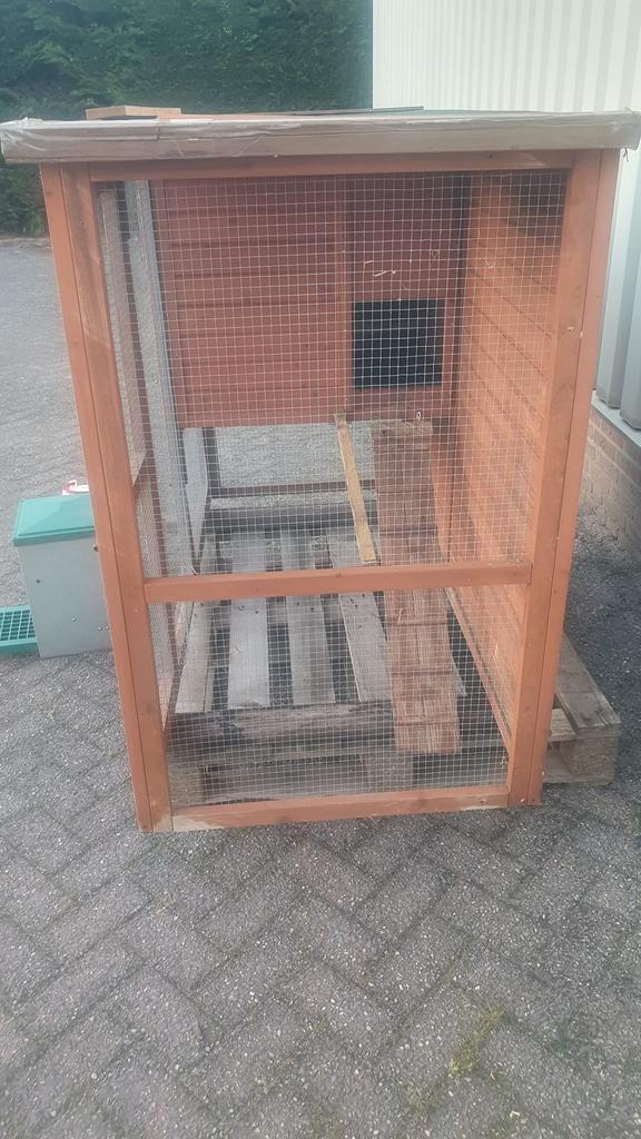 Kippenhok kippenren, Dieren en Toebehoren, Vogels | Hokken en Kooien, Ophalen, Gebruikt, Hout, Overige typen