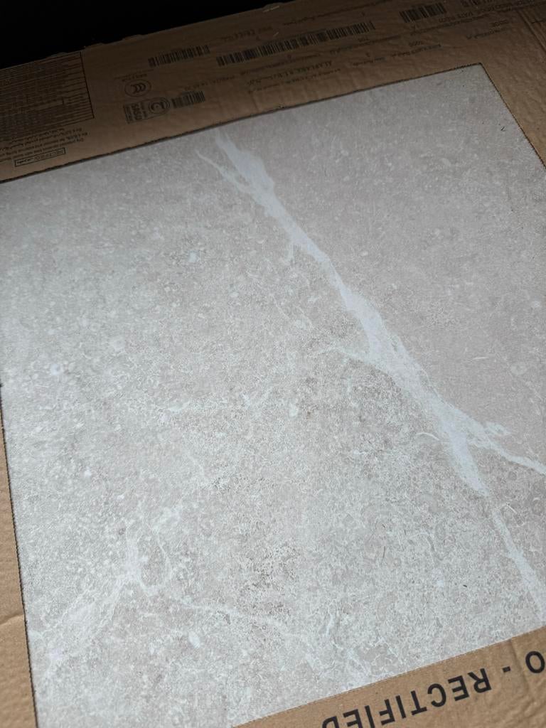 Tegels 60x60 hornbach beige gerectificeerd, Doe-het-zelf en Verbouw, Ophalen, Nieuw, Minder dan 5 m², Vloertegels