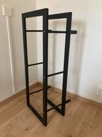 Stijlvolle opslag voor openhaardhout - Zwart metaal, Ophalen, Zo goed als nieuw