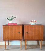 Retro Vintage Nachtkastjes - Set van 2, jaren zestig, Gebruikt, Onbekend, Onbekend, Hout