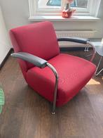 2  rode Leolux Scylla Spazio fauteuils, Huis en Inrichting, Fauteuils, Ophalen, Gebruikt, Design, 75 tot 100 cm