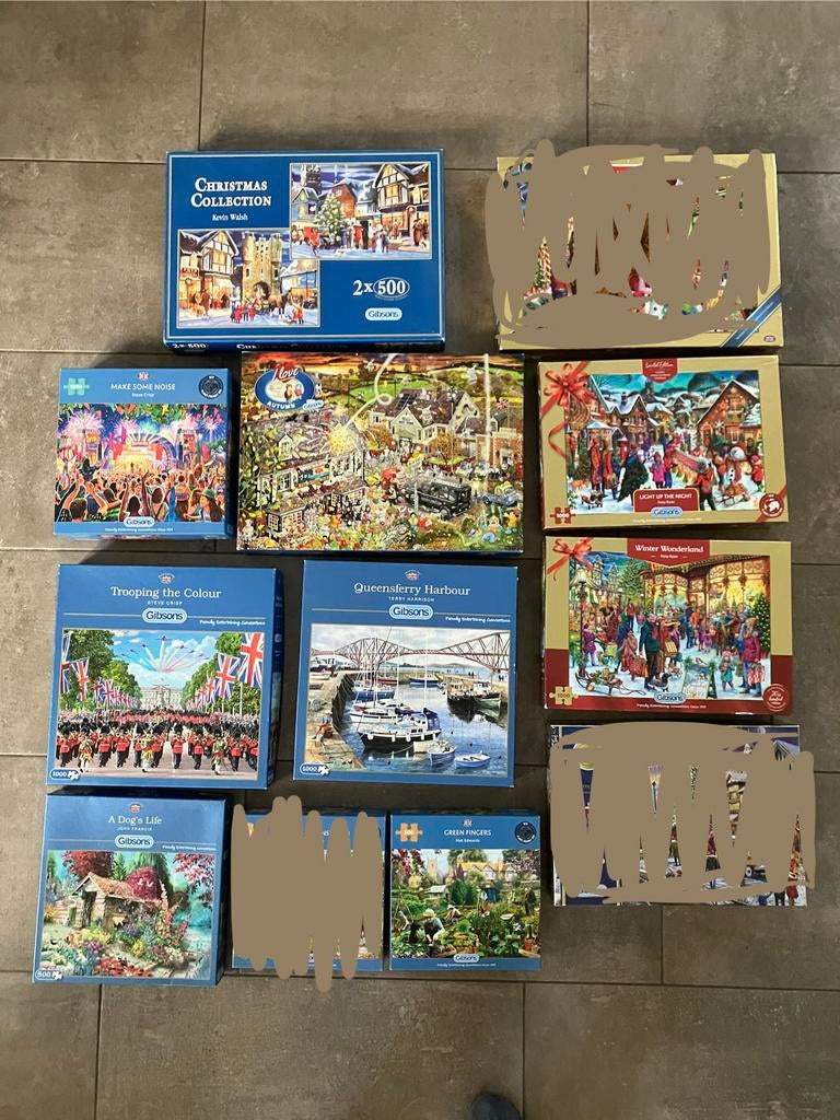 Diverse Gibsons puzzels - 500 / 1000 stukjes, Ophalen of Verzenden, 500 t/m 1500 stukjes, Gebruikt, Legpuzzel