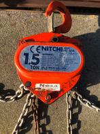 NITCHI HE-50A 1.5 Ton Kettingtakel, Doe-het-zelf en Verbouw, Lieren en Takels, Ophalen, Gebruikt, Handmatig