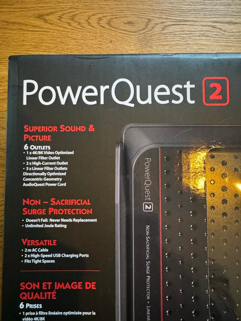 Audioquest PowerQuest / PQ2 stekkerblok - Nieuw in doos, Ophalen of Verzenden, Nieuw, 2 tot 5 meter, Overige kabels
