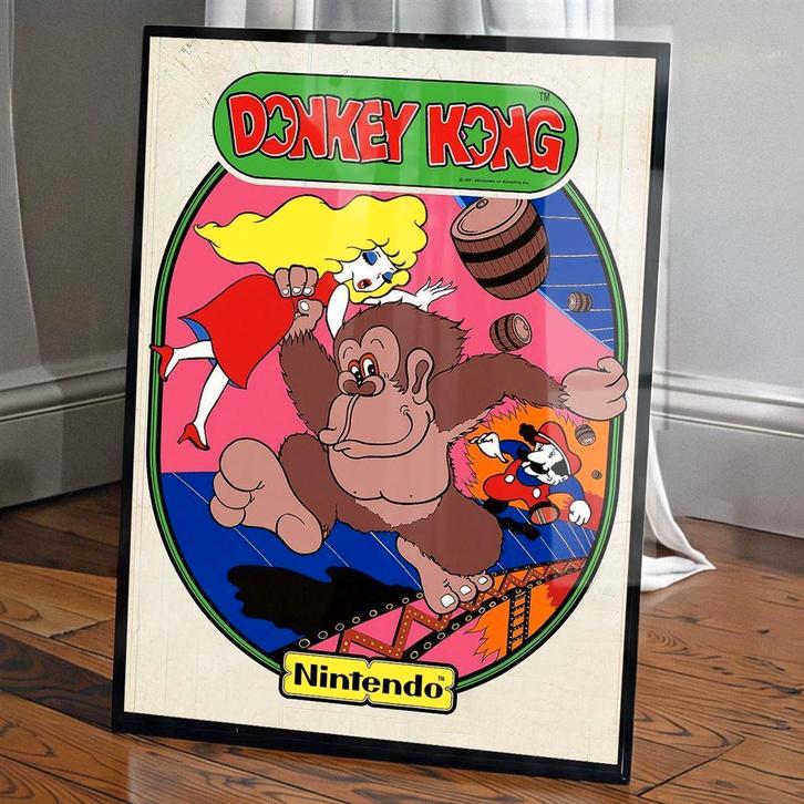 Retro DONKEY KONG Arcade Poster 50x70cm, Verzamelen, Posters, Nieuw, Film en Tv, A1 t/m A3, Ophalen of Verzenden