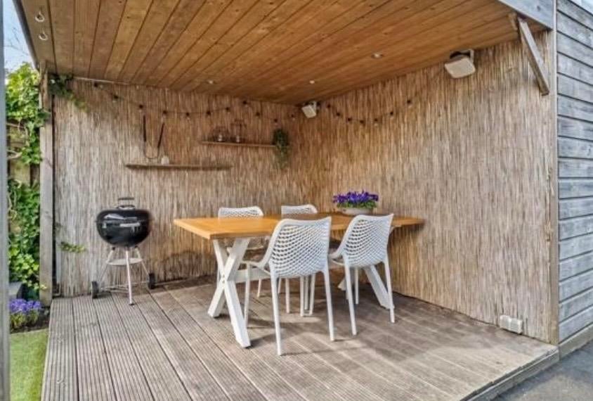 Teak tuintafel met 6 stoelen, Ophalen, Gebruikt, Rechthoekig, Teakhout