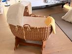 Antieke rieten wieg met eiken onderstel - Nostalgie!, Kinderen en Baby's, Babywiegjes en Ledikanten, Ophalen, Gebruikt, Wieg