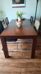 Eettafel, Ophalen of Verzenden, Zo goed als nieuw, 4 tot 6 stoelen