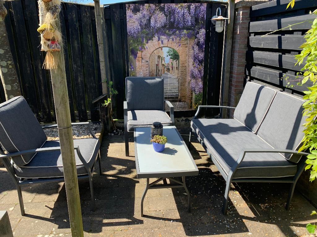 Buiten loungeset, Tuin en Terras, Tuinsets en Loungesets, Ophalen, 5 zitplaatsen, Aluminium, Loungeset