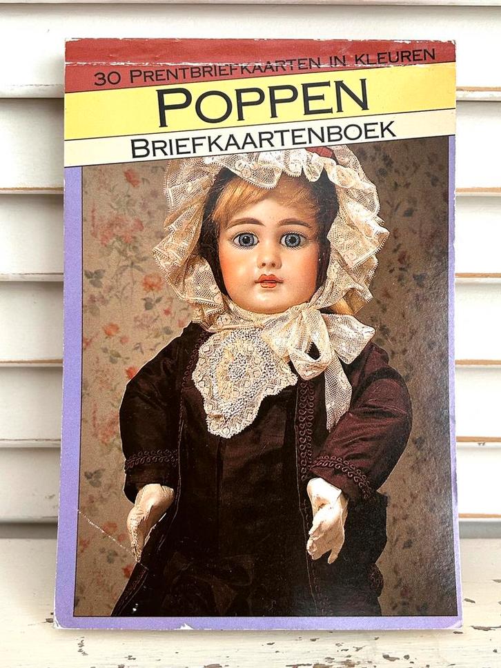 Vintage prentenboekje briefkaart met antieke poppen, Verzamelen, Poppen, Gebruikt, Pop, Ophalen