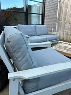 IKEA BONDHOLMEN loungeset grijs 2-zitsbank + 2 fauteuils, Ophalen, 4 zitplaatsen, Gebruikt, Loungeset