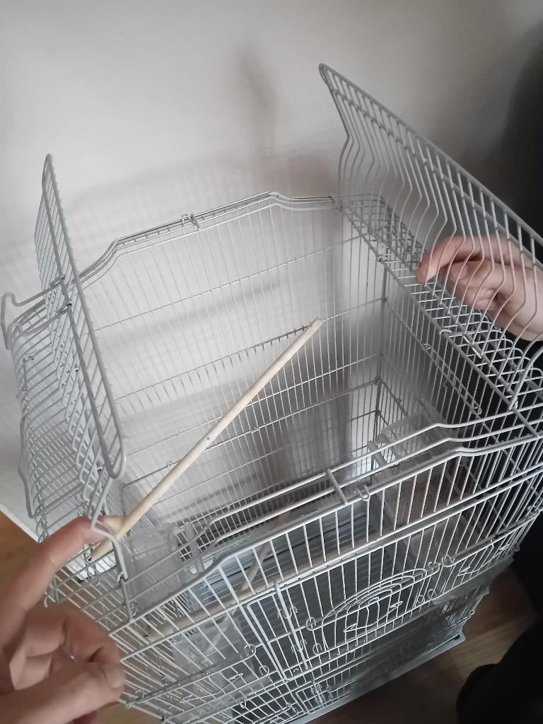 Parkieten/kanarie kooi, Dieren en Toebehoren, Vogels | Hokken en Kooien, Gebruikt, Vogelkooi, Metaal, Ophalen