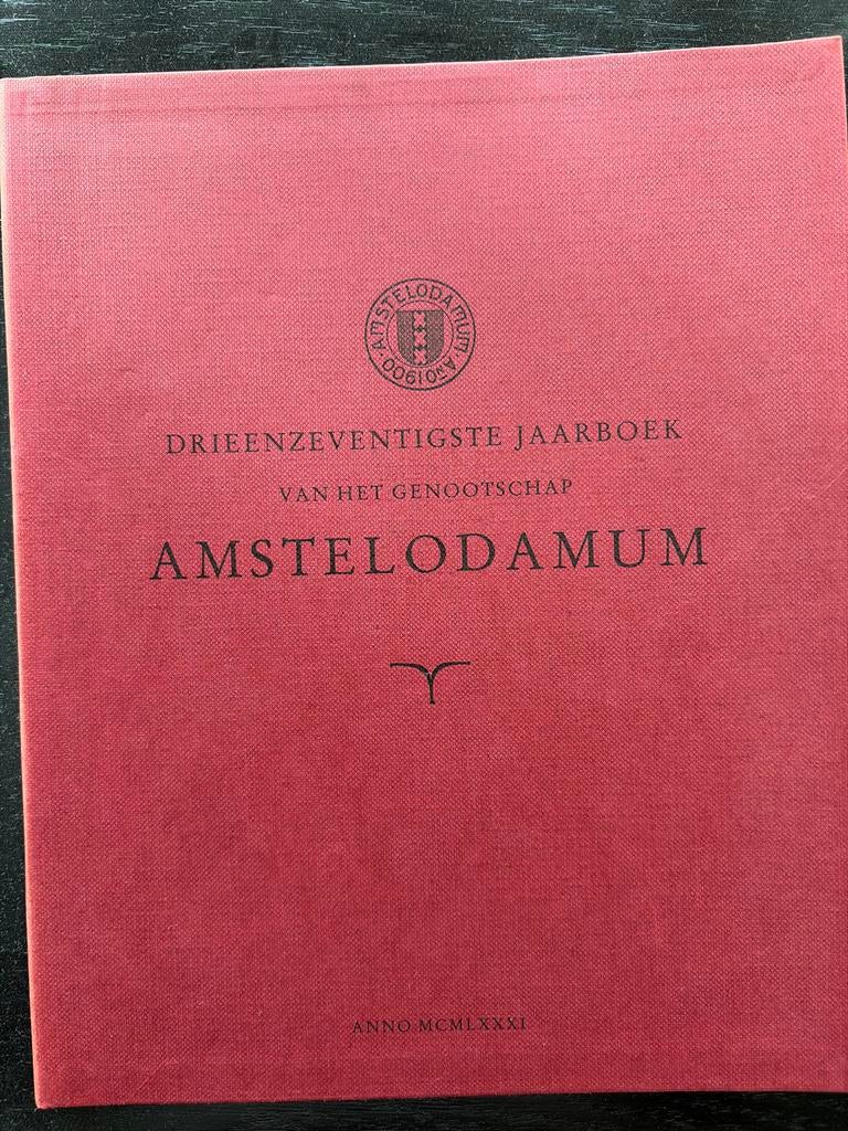 Drieenzeventigste Jaarboek Amstelodamum 1981, Ophalen of Verzenden, 20e eeuw of later, Gelezen