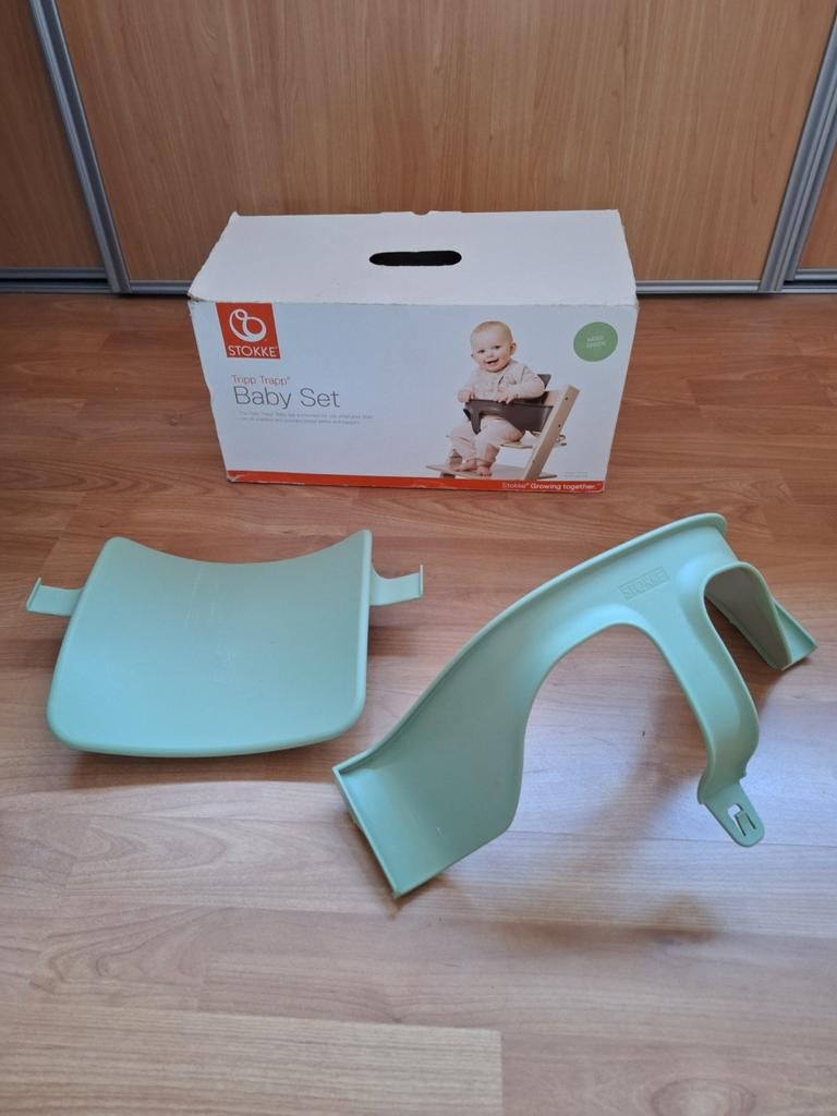 Stokke tripp trapp baby set incl kussens en afneembaar blad, Kinderen en Baby's, Kinderstoelen, Ophalen, Zo goed als nieuw, Meegroeistoel