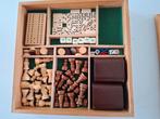 Prachtige houten spellendoos compleet met alle spellen, Ophalen of Verzenden, Zo goed als nieuw