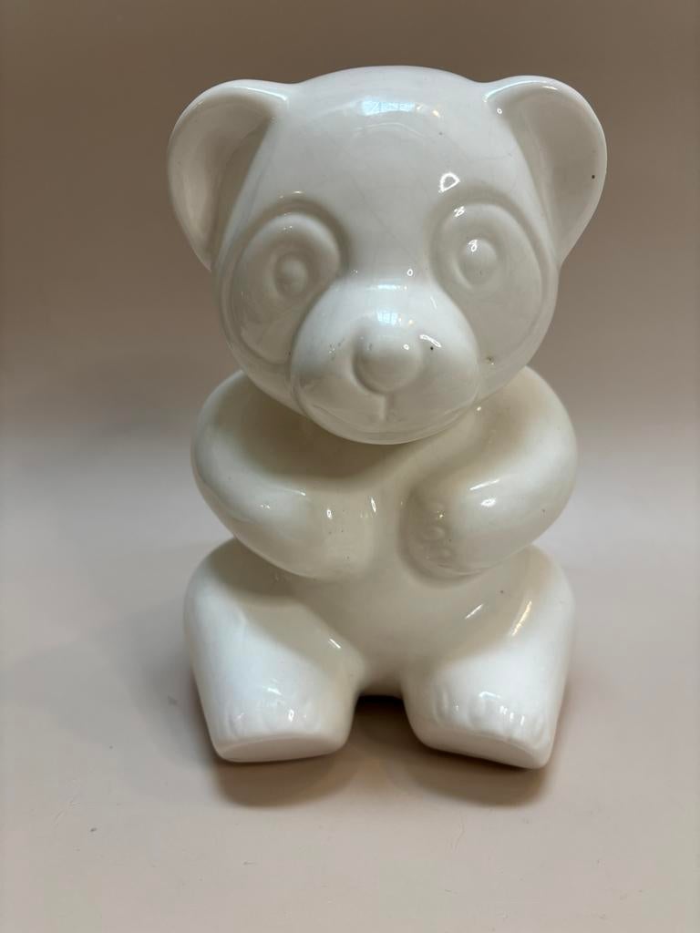 Vintage wit keramiek beeld panda, Ophalen of Verzenden