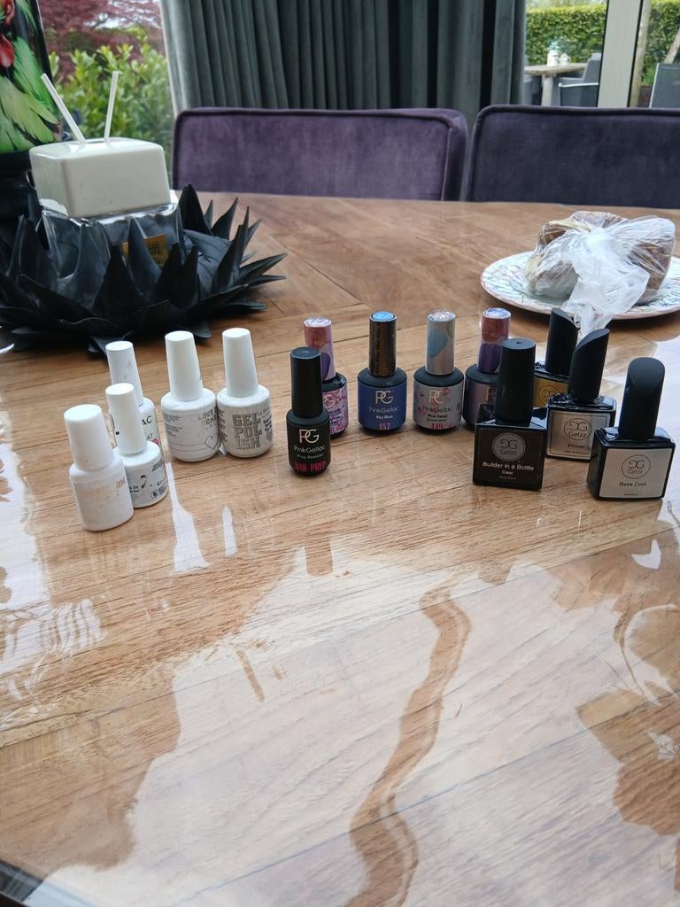 Gellak nagellak set diverse kleuren en merken, Gebruikt, Overige kleuren, Ophalen of Verzenden, Handen en Nagels