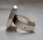 Zilveren verstelbare modernist Franz Schreurle ring nr.2295, Gebruikt, Verzenden, 17 tot 18, Dame