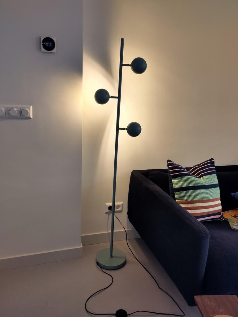 Vloerlamp met bollen, blauwgroen, Huis en Inrichting, Lampen | Vloerlampen, Ophalen