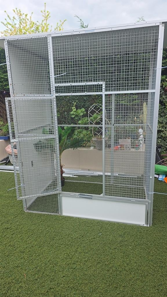 Volière aluminium, Dieren en Toebehoren, Vogels | Hokken en Kooien, Ophalen of Verzenden, Aluminium, Volière