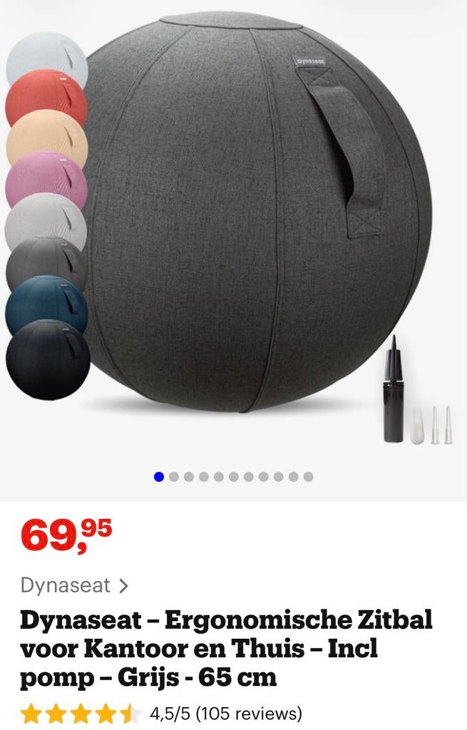 Dynaseat zitbal NIEUW!, Ophalen of Verzenden, Nieuw