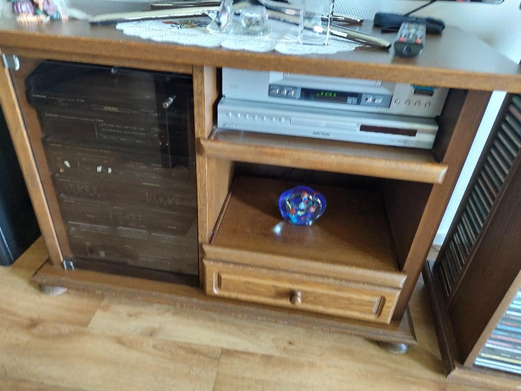 Tv  stereomeubel, Huis en Inrichting, Kasten | Televisiemeubels, Ophalen, Gebruikt, Klassiek, Eikenhout