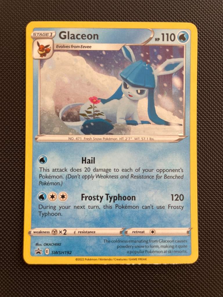 Glaceon SWSH192 Holo Blackstar Promo Sword & Shield, Hobby en Vrije tijd, Verzamelkaartspellen | Pokémon, Verzenden, Zo goed als nieuw