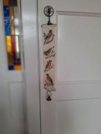 Vintage geborduurd schellekoord met vogeltjes en belletje, Ophalen of Verzenden