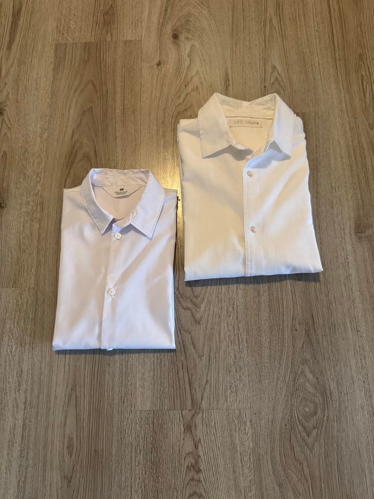 Twee witte overhemden Zara en H&M, Kinderen en Baby's, Ophalen of Verzenden, Gebruikt, Jongen