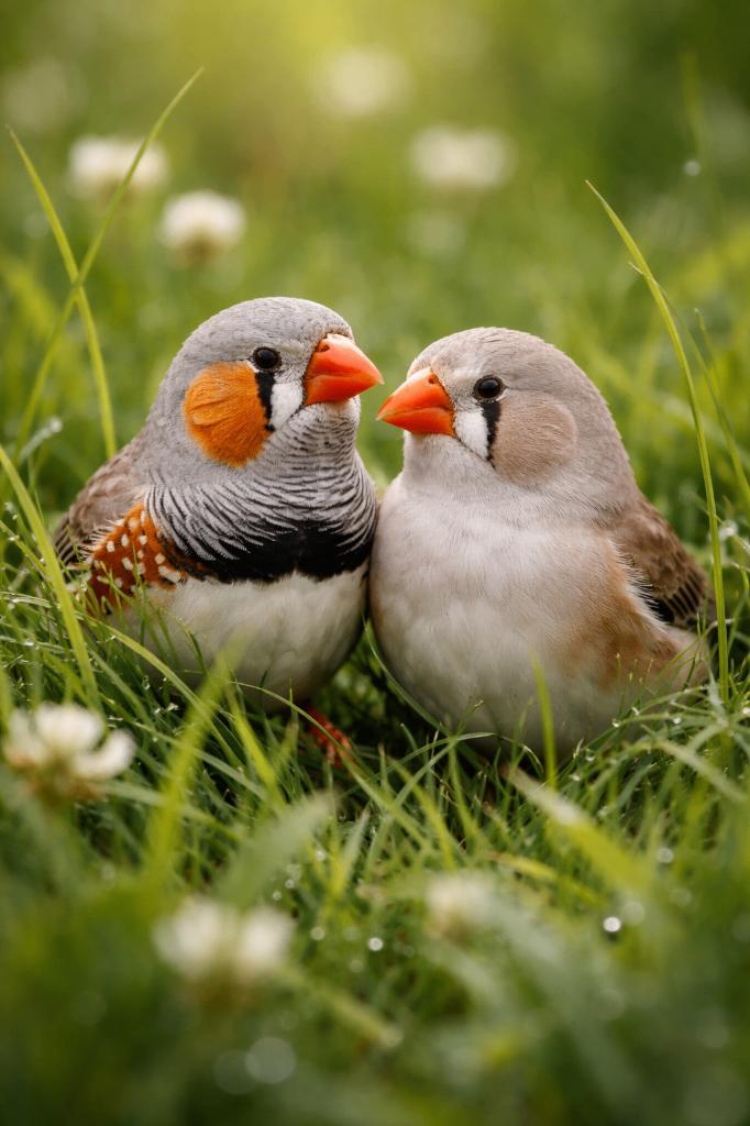 Koppels zebravinken, Meerdere dieren, Tropenvogel