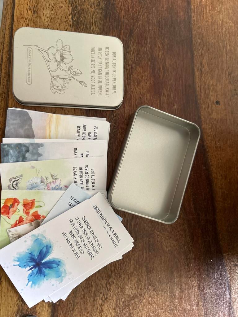 Inspiratiekaarten Martin Gijzemijter in blik, Ophalen of Verzenden, Zo goed als nieuw, Tekst