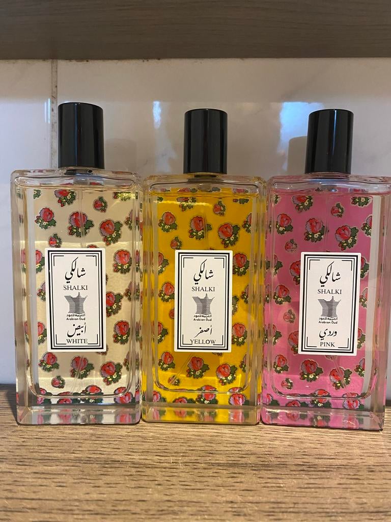 Shalki parfum bundel: White, Pink en Yellow, Ophalen of Verzenden, Zo goed als nieuw