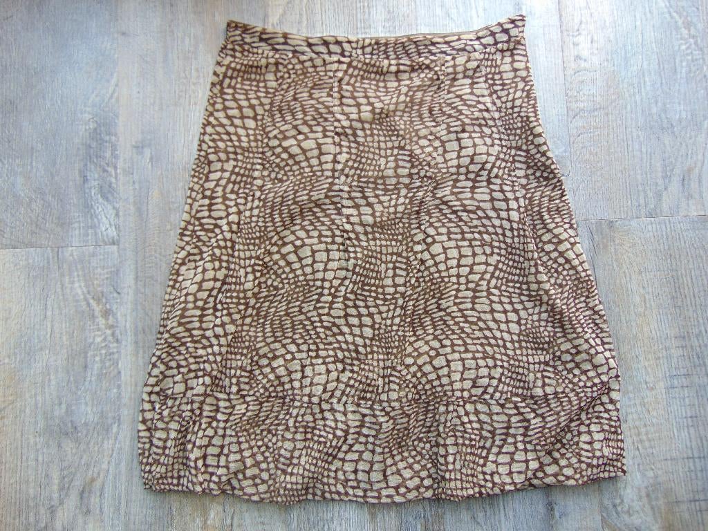 Julien le roy rok bruin maat M rokje knielengte, Kleding | Dames, Rokken, Zo goed als nieuw, Maat 38/40 (M), Bruin, Knielengte