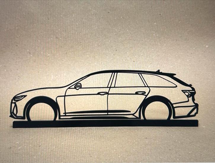 Audi RS6 Silhouet met Standaard - Perfect Cadeau!, Hobby en Vrije tijd, Modelauto's | Overige schalen, Nieuw, Overige typen, Ophalen of Verzenden