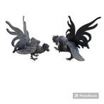 Set of 4 Hanen en Faisant - Verzilverd, Verzamelen, Beelden en Beeldjes, Ophalen of Verzenden, Dier