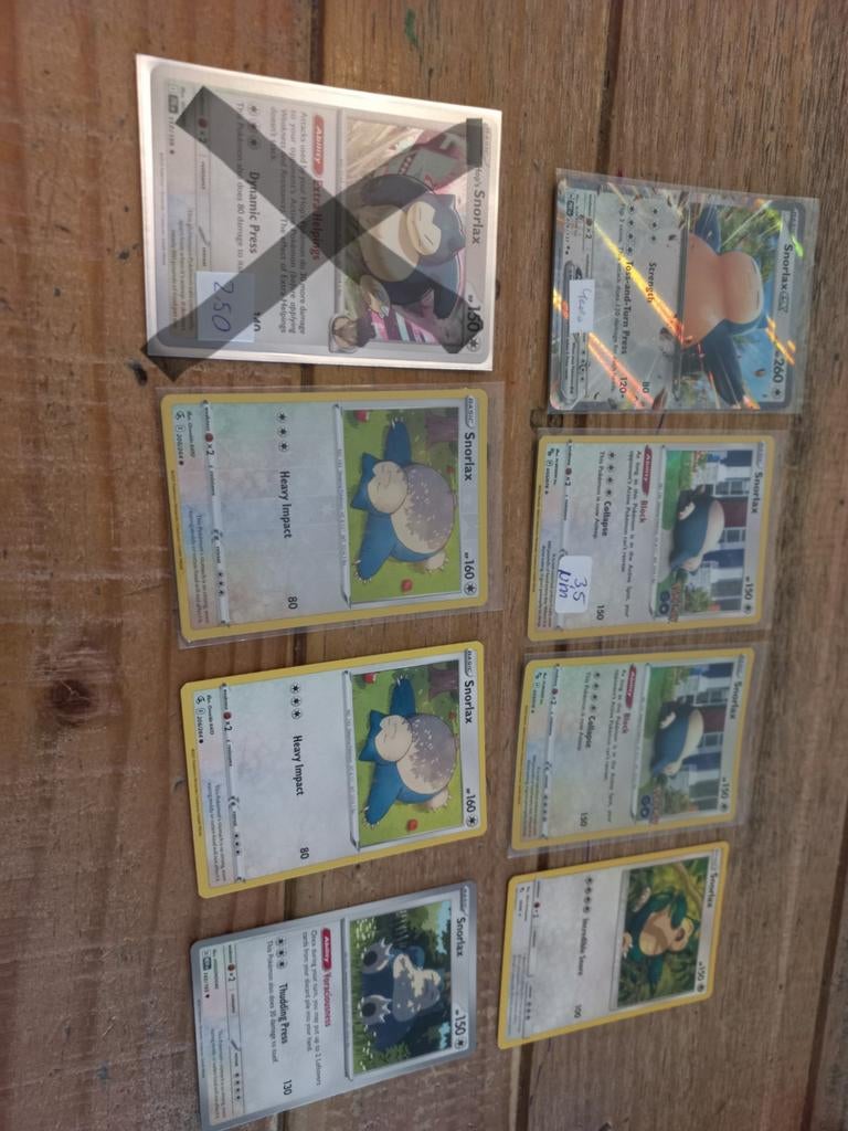 Snorlax collectie, Ophalen of Verzenden, Zo goed als nieuw, Meerdere kaarten, Foil