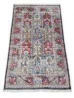 Handgeknoopt Perzisch zijde Kashmir tapijt blue 120x195cm, 100 tot 150 cm, Onbekend, Ophalen of Verzenden, Zo goed als nieuw