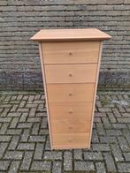 Scandinavisch design ladekastje beuken, Ophalen, 5 laden of meer, 100 tot 150 cm, 50 tot 100 cm