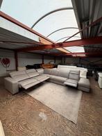 Licht grijs leren relax hoekbank XXL bank bankstel Z.G.A.N., 2871SK, 125 cm of meer, Mariansoliak8@gmail.com, Ophalen of Verzenden