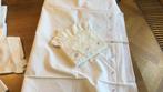 Lakentje + sloopje voor wieg - antiek geborduurd beddengoed, Ophalen of Verzenden