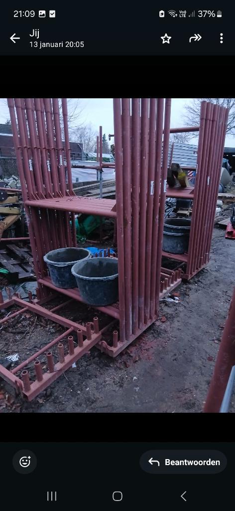 Steiger, Doe-het-zelf en Verbouw, Steigers, Zo goed als nieuw, Gevelsteiger, 5 meter of hoger, Ophalen