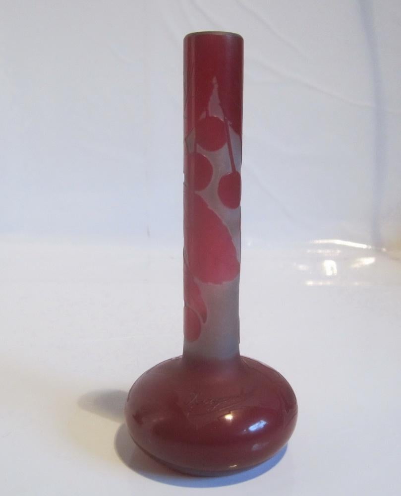 Antieke cameo glazen vaas D'Argental, art nouveau, Antiek en Kunst, Antiek | Glas en Kristal, Verzenden