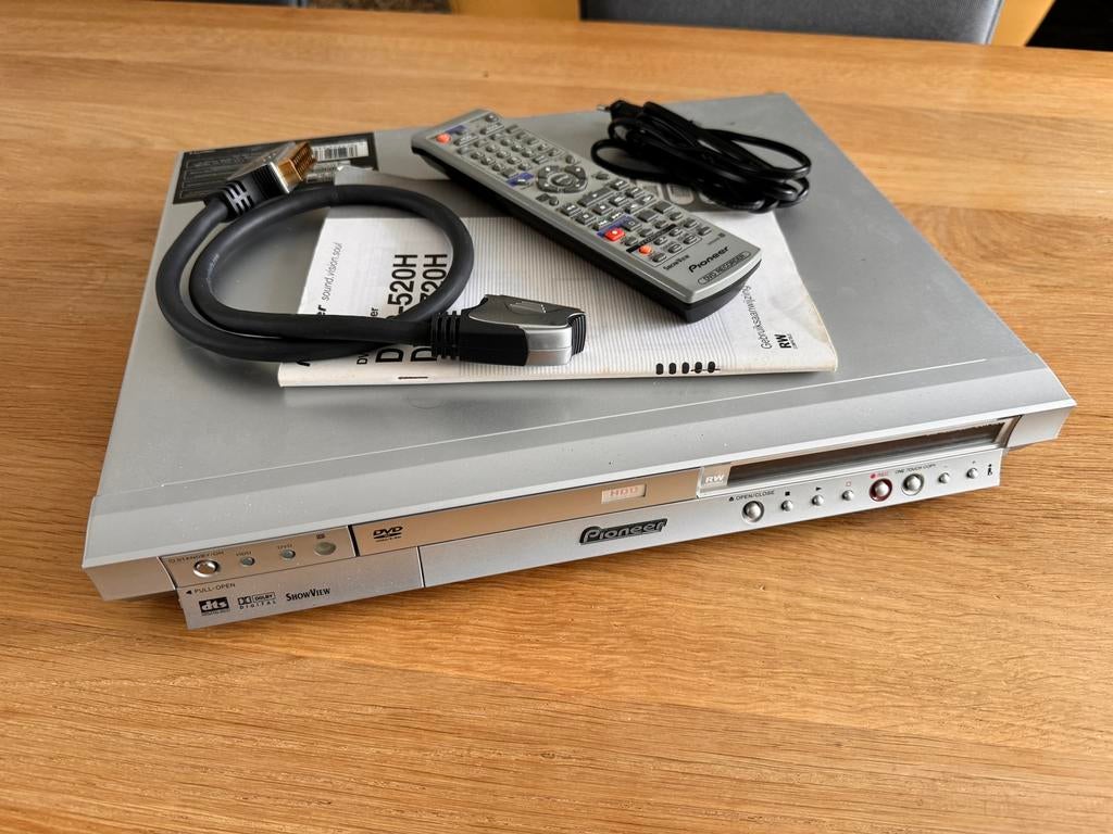 Pioneer DVR-520H DVD recorder met HDD en SCART aansluitingen, Ophalen, Gebruikt, Met harddisk, Dvd-recorder